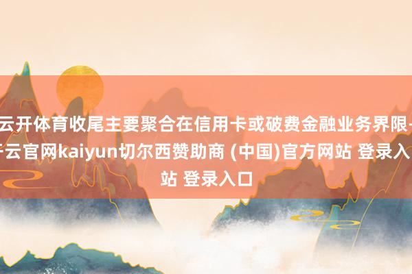 云开体育收尾主要聚合在信用卡或破费金融业务界限-开云官网kaiyun切尔西赞助商 (中国)官方网站 登录入口