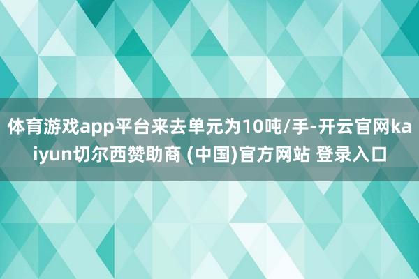 体育游戏app平台来去单元为10吨/手-开云官网kaiyun切尔西赞助商 (中国)官方网站 登录入口
