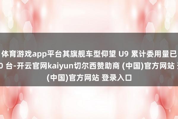 体育游戏app平台其旗舰车型仰望 U9 累计委用量已达到 100 台-开云官网kaiyun切尔西赞助商 (中国)官方网站 登录入口