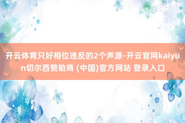 开云体育只好相位违反的2个声源-开云官网kaiyun切尔西赞助商 (中国)官方网站 登录入口