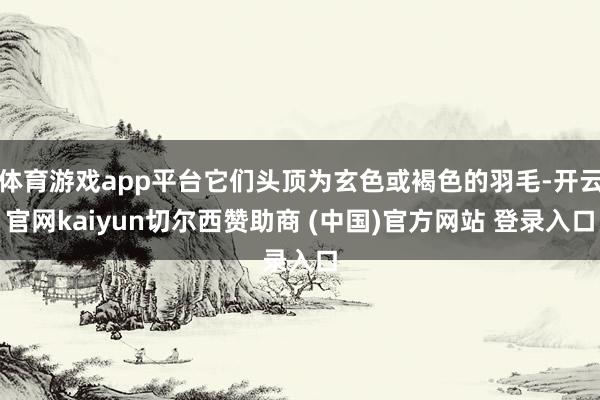 体育游戏app平台它们头顶为玄色或褐色的羽毛-开云官网kaiyun切尔西赞助商 (中国)官方网站 登录入口