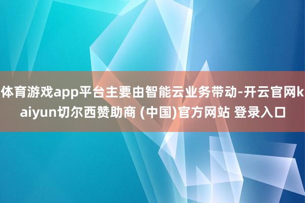 体育游戏app平台主要由智能云业务带动-开云官网kaiyun切尔西赞助商 (中国)官方网站 登录入口