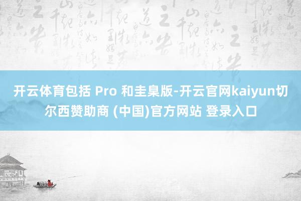 开云体育包括 Pro 和圭臬版-开云官网kaiyun切尔西赞助商 (中国)官方网站 登录入口